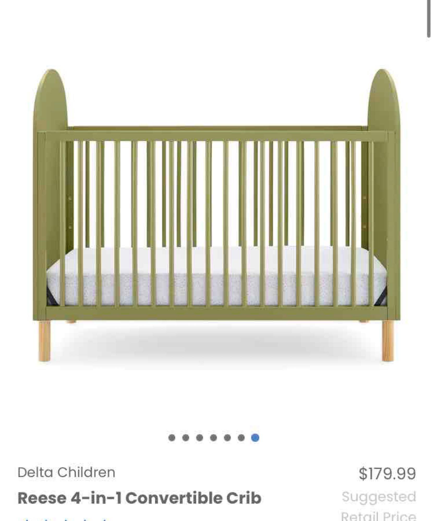 Delta Children Reese 4-in-1 Convertible Crib