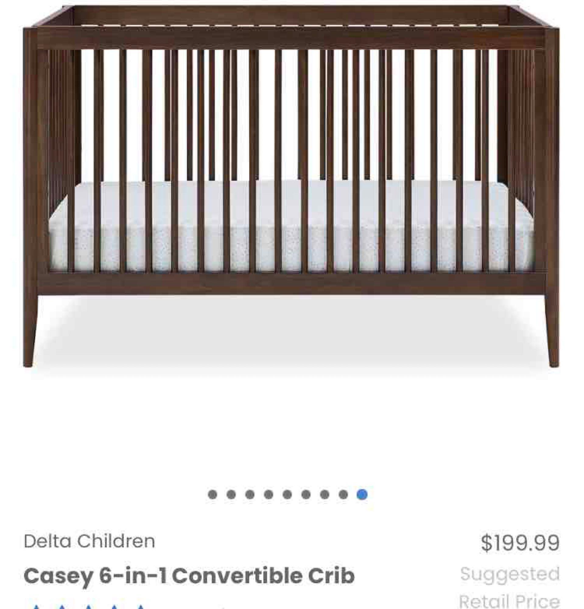 Delta Children Casey 6-in-1 Convertible Crib