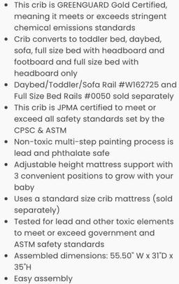 Delta Children Casey 6-in-1 Convertible Crib
