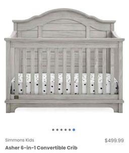 Simmons Kids Asher 6-in-1 Convertible Crib