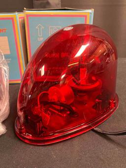 Emergency Rotating Emergency Warning Light - Red Lens