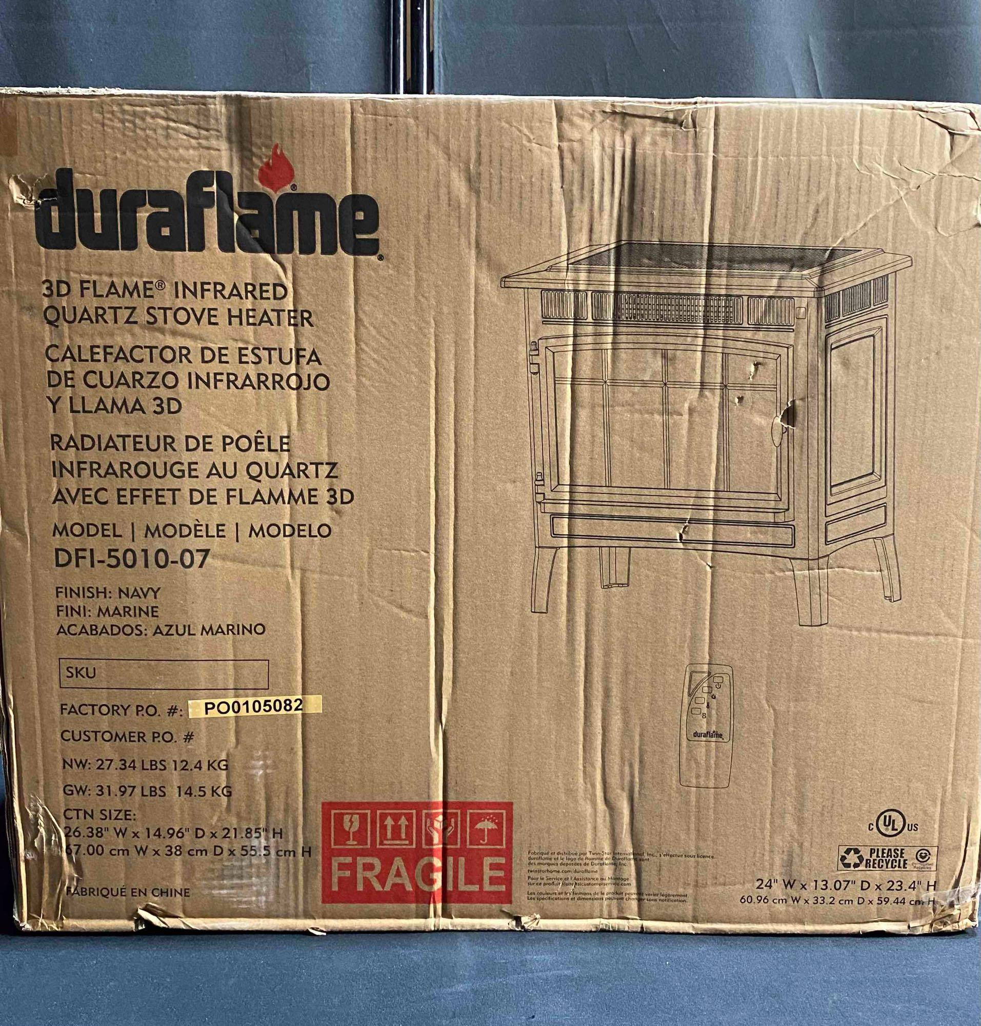 Duraflame Electric Infrared Quartz Fireplace Stove with 3D Flame Effect