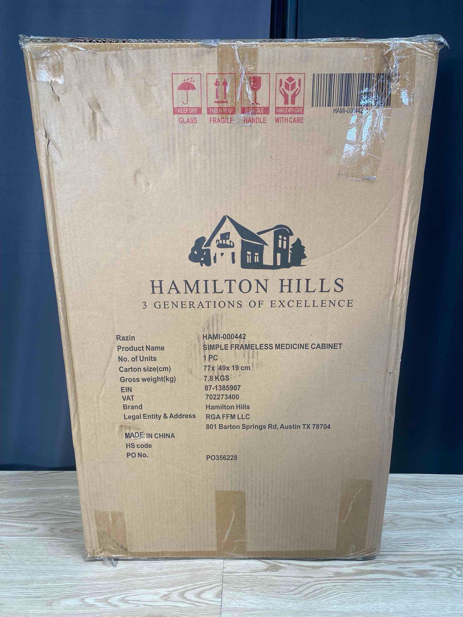 Hamilton Hills 16x26 inch White Recessed Medicine Cabinet with Mirror