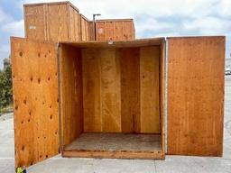 (Lot of 5) Wooden Storage Vault 7ft x 5ft x 7.8ft high