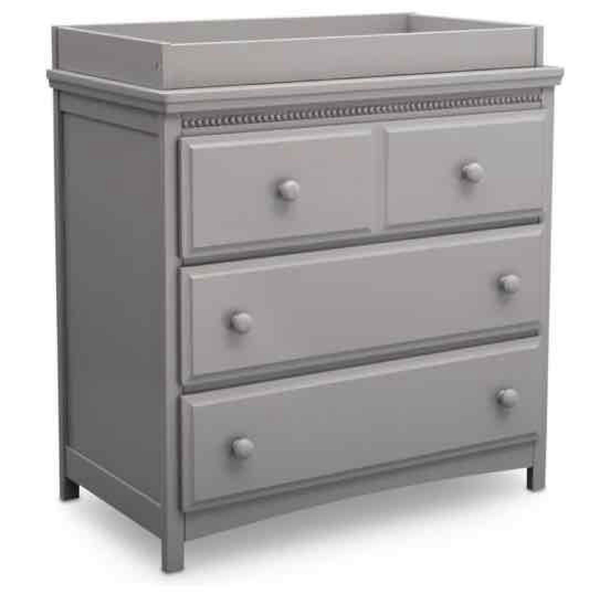 Delta Children 3 Drawer Dresser with Drawer Interlocks with Changing Top