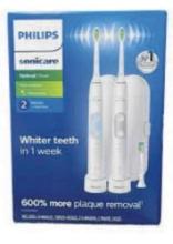 Philips Sonicare Optimal Clean Rechargeable Electric Toothbrush, 2-pack