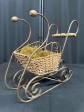 Vintage Wrought Iron Wicker