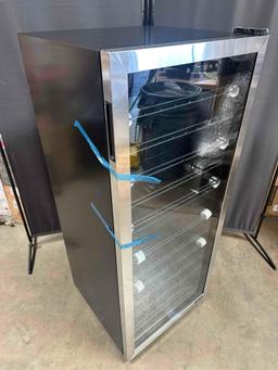 NewAir - 98-Bottle Dual Zone Wine Fridge, Low-Vibration Inverter Compressor, Ultra-Quiet, Adjustable