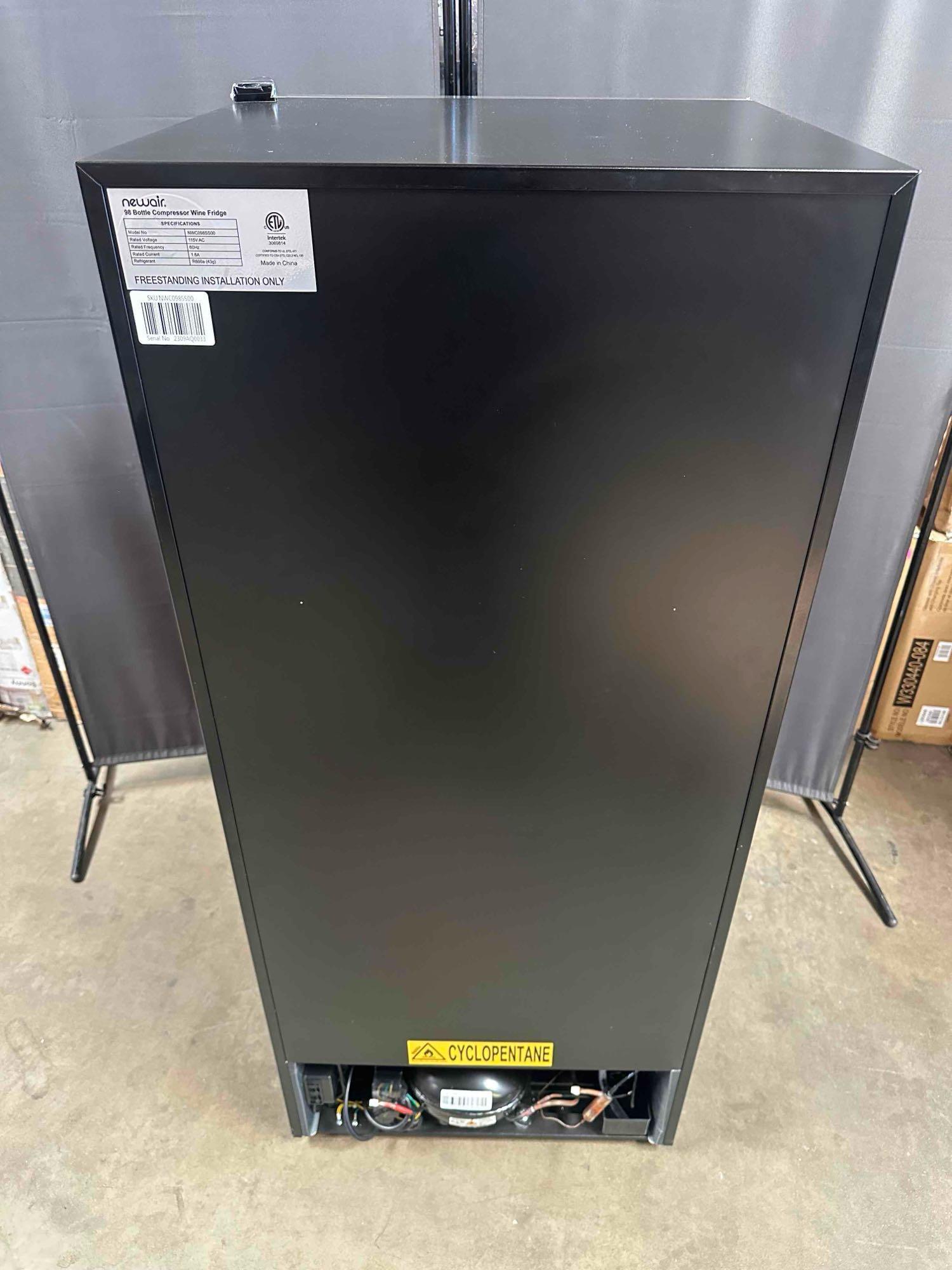 NewAir - 98-Bottle Dual Zone Wine Fridge, Low-Vibration Inverter Compressor, Ultra-Quiet, Adjustable