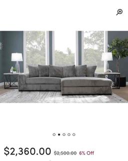 Luxe 108" Corduroy Sectional