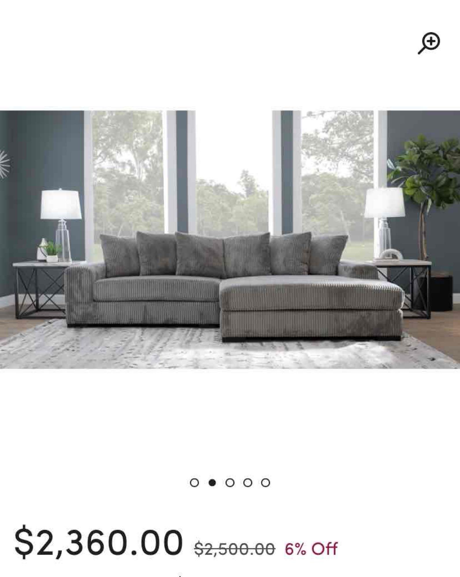 Luxe 108" Corduroy Sectional