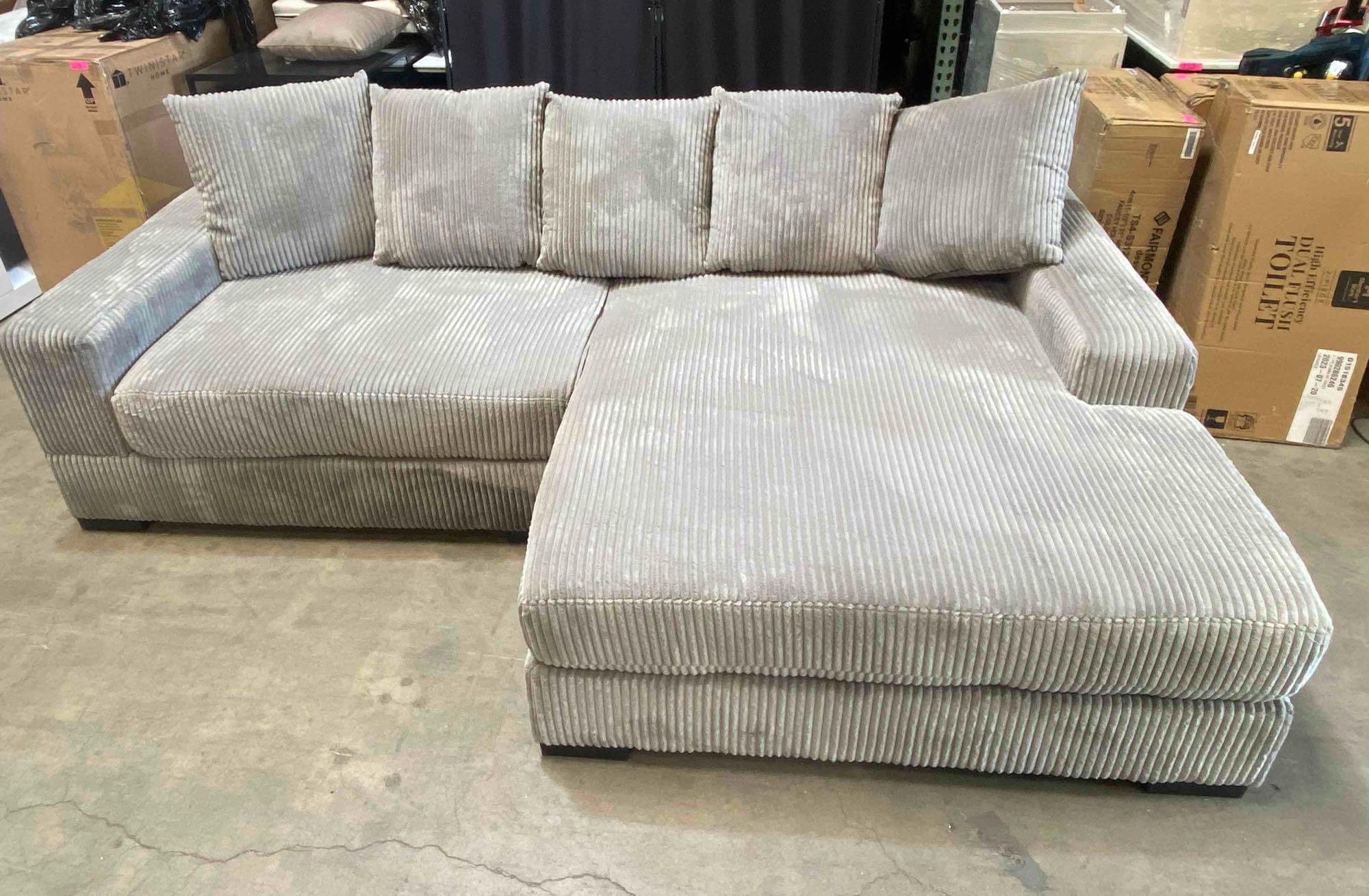 Luxe 108" Corduroy Sectional