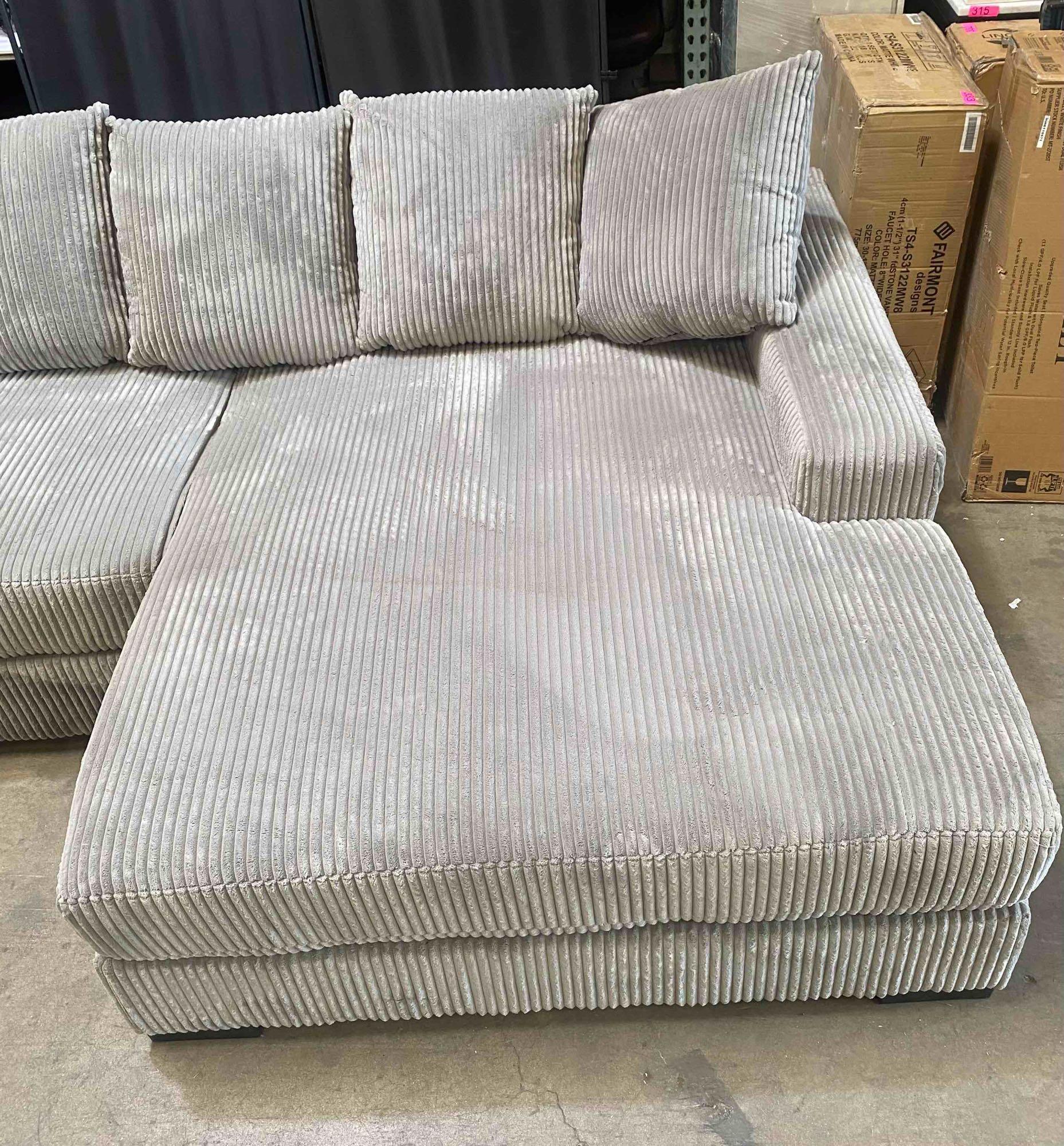 Luxe 108" Corduroy Sectional