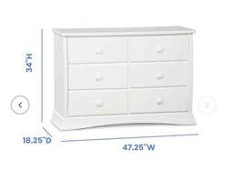 Delta Children Bentley 6 Drawer Dresser with Interlocking Drawers