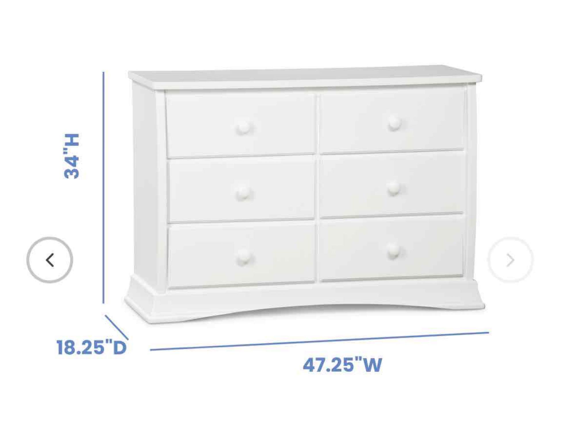 Delta Children Bentley 6 Drawer Dresser with Interlocking Drawers