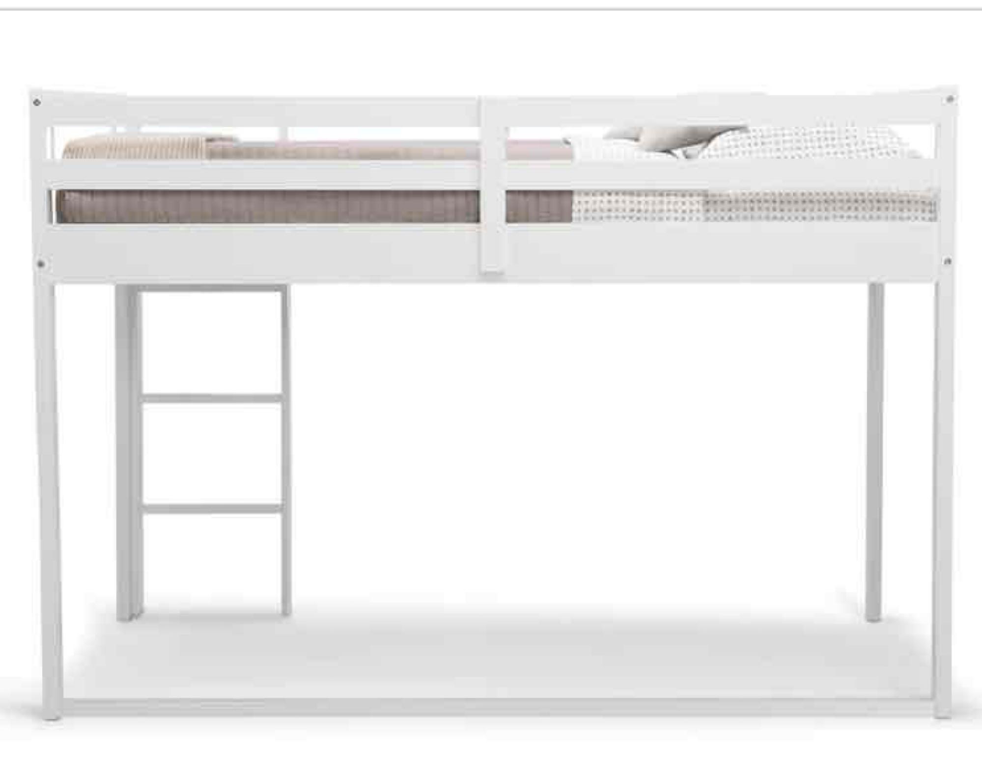 Delta Children Twin Loft Bed with Guardrail and Ladder