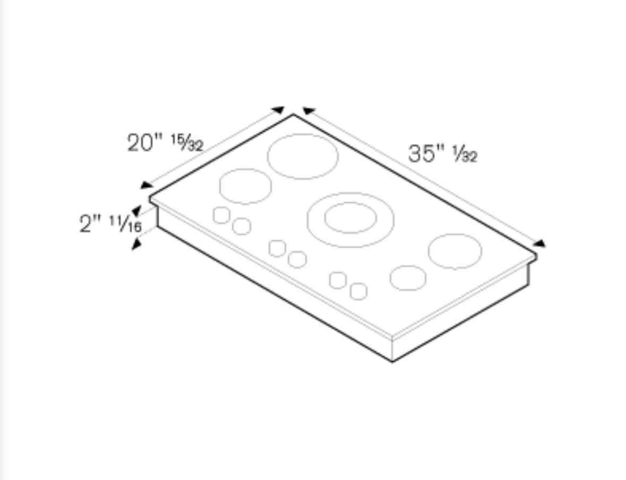 Bertazzoni Professional 36 Inch Segmented Gas/Induction Cooktop with 2 Induction Zones, 3 Sealed Gas