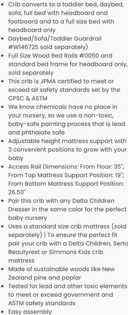 Delta Children 6-in-1 Convertible Crib