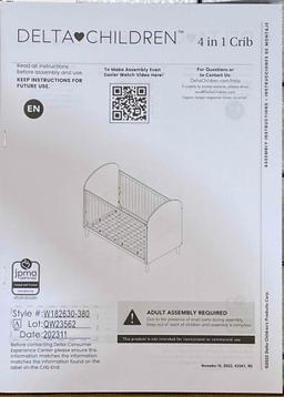 Delta Children 4-in-1 Convertible Crib