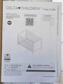 Delta Children 4-in-1 Convertible Crib