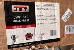 JET 12-Inch Variable-Speed Benchtop Drill Press, 1/2 HP, 1Ph 115V (Model JWDP-12)