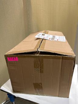 New in box.... 3 Pack - Collapsible Plastic Storage Bins w/ Rolling wheels...