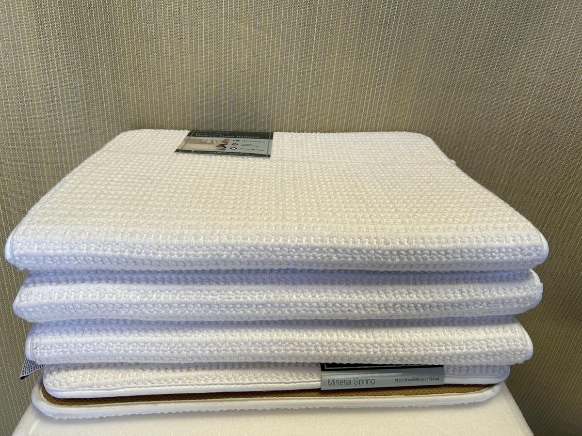 Mineral Spring Bath mat 24x36in QTy of 4 - White