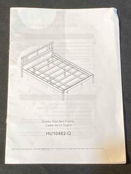 Giantex Wood Queen Platform Bed with Headboard