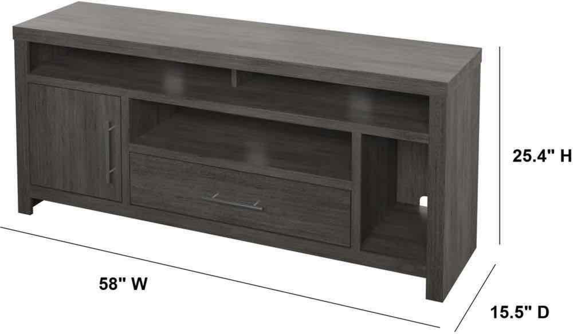 Gaming TV Stand for Most TVs Up to 65" - Gray