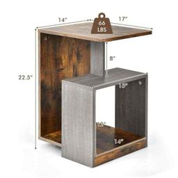 Sofa side table storage rack