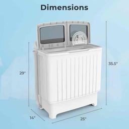 lbs Portable Washing Machine with Built-in Gravity Drain