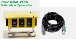 New Power Tech Indoor Outdoor Temporary Power Distribution Box, D18511000YW w/ Cable