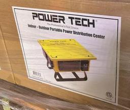 New Power Tech Indoor Outdoor Temporary Power Distribution Box, D18511000YW w/ Cable