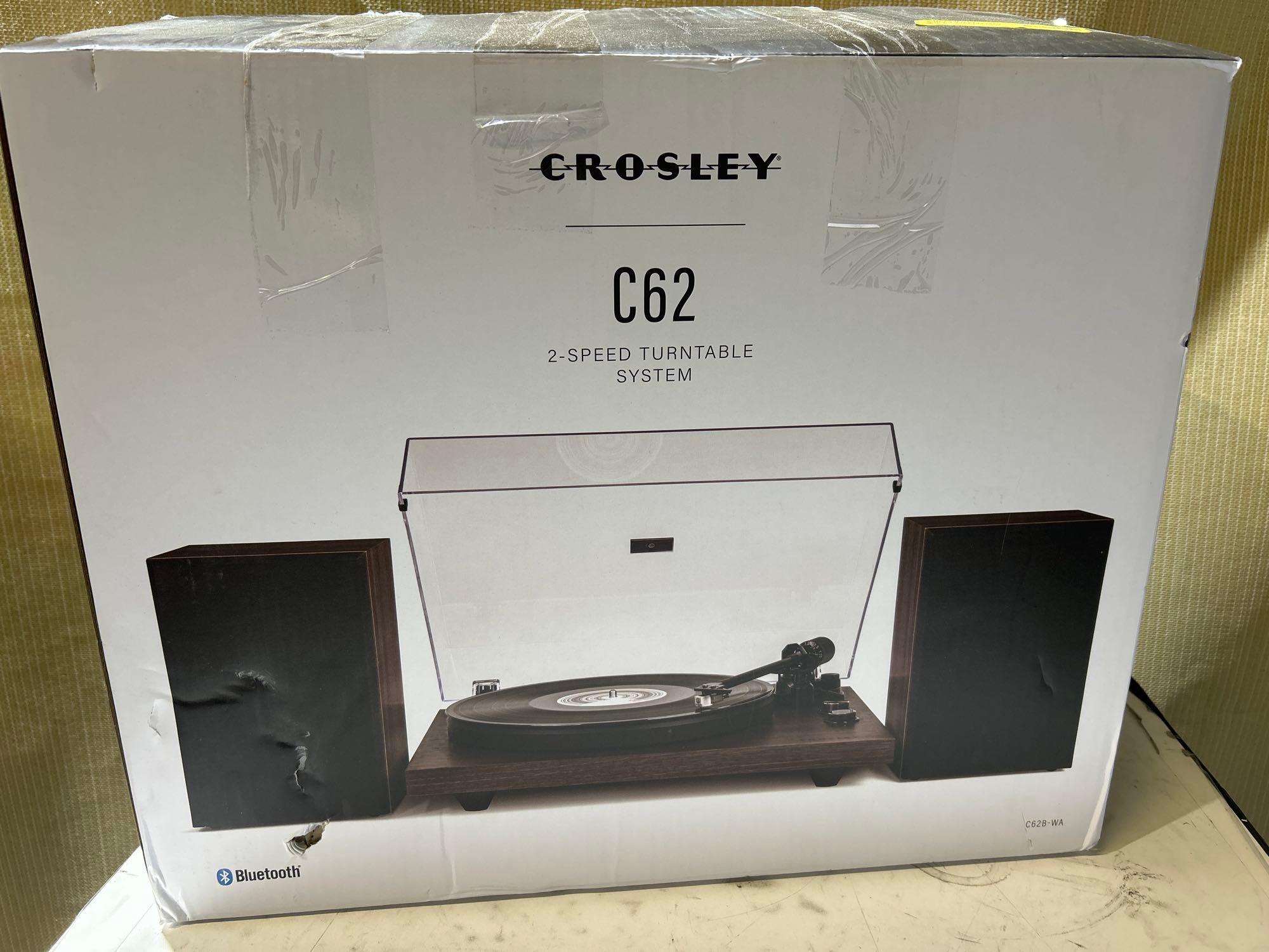 Crosley C62 2 Speed Turntable System, with Speakers