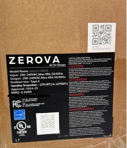 New in box Zerova EV Charger AXLU111001D