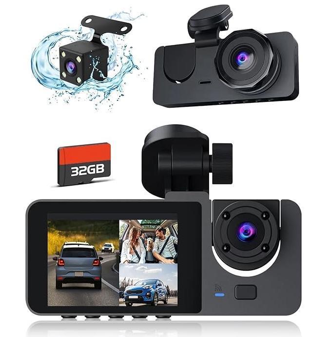 4K Dash Cam for Car 3 Channel Camera - Brand New Sealed.
