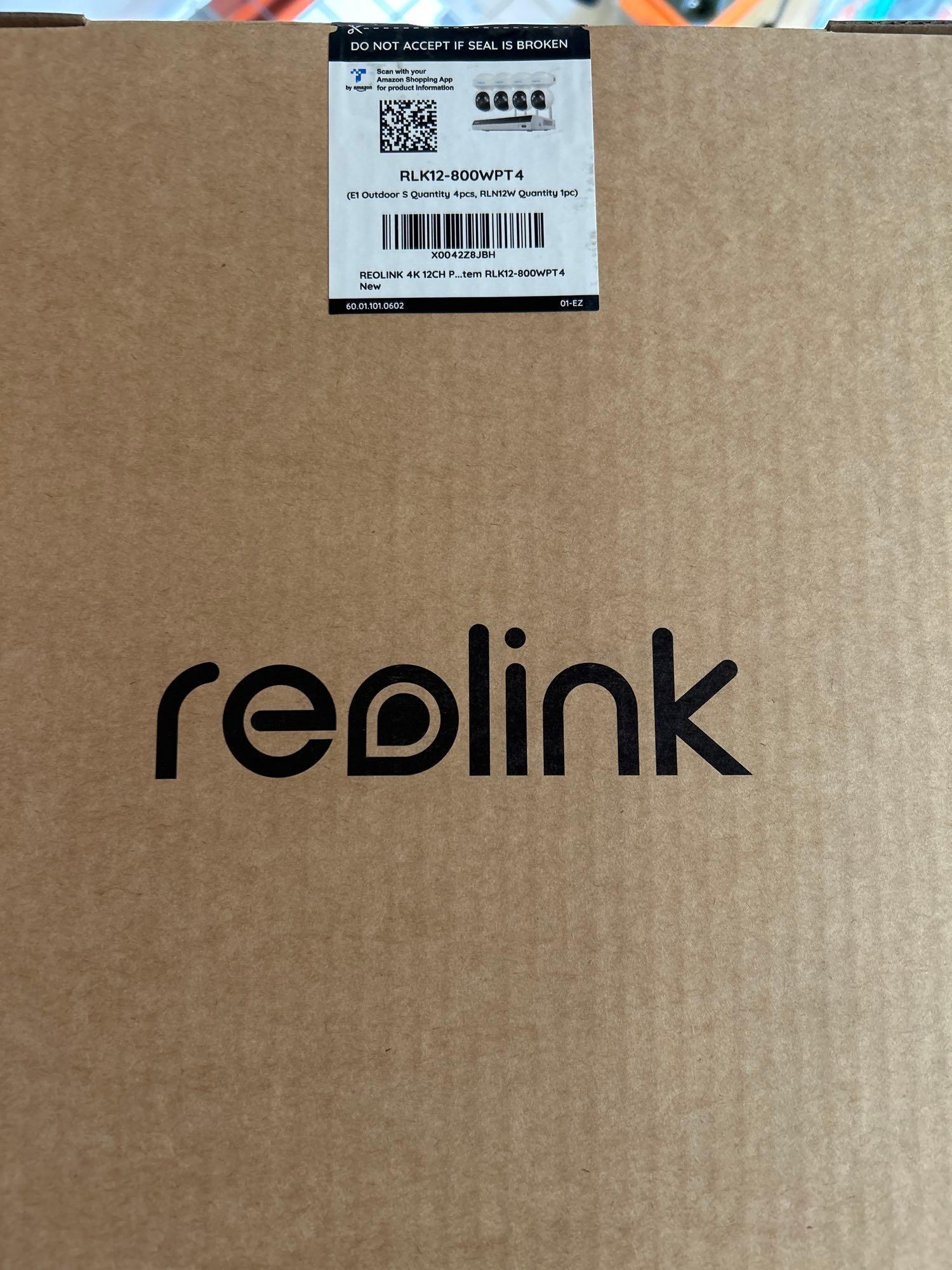 New Sealed Box, ReoLink Surveillance Cameras Outdoor RLK12-800WPT4