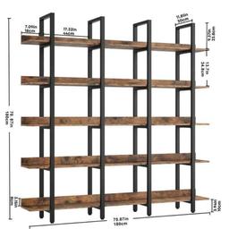 IRONCK Triple Wide 5 Tiers Large Open Shelves