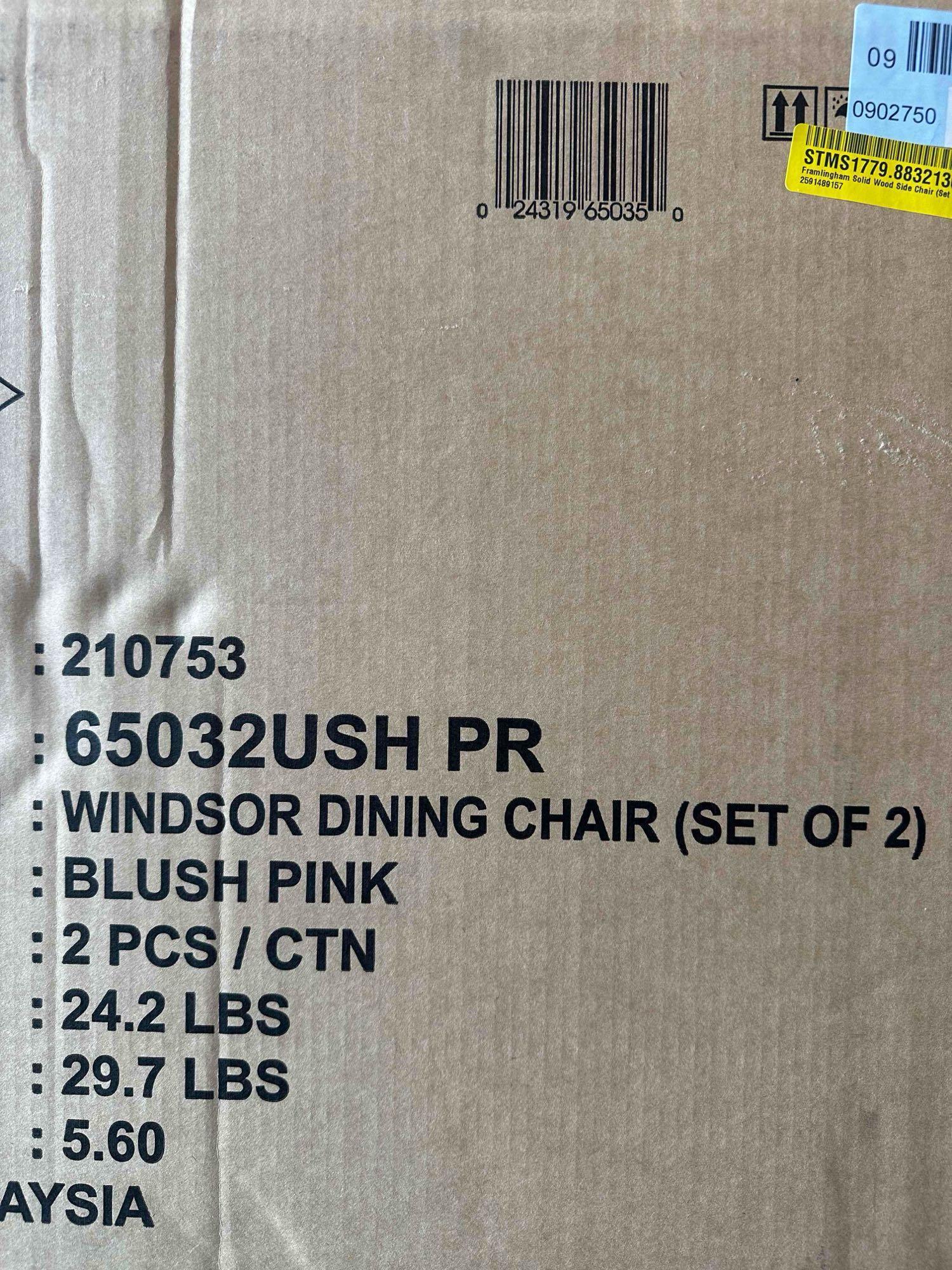 Blush Framlingham Solid Wood Side Chair (Set of 2)
