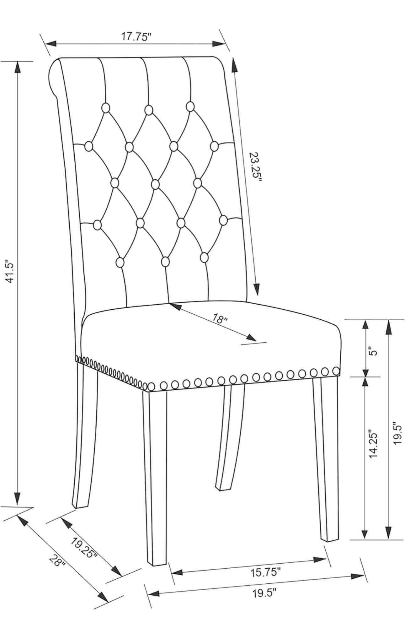 Upholstered Side Chairs with Nailhead Trim (Set of 2)