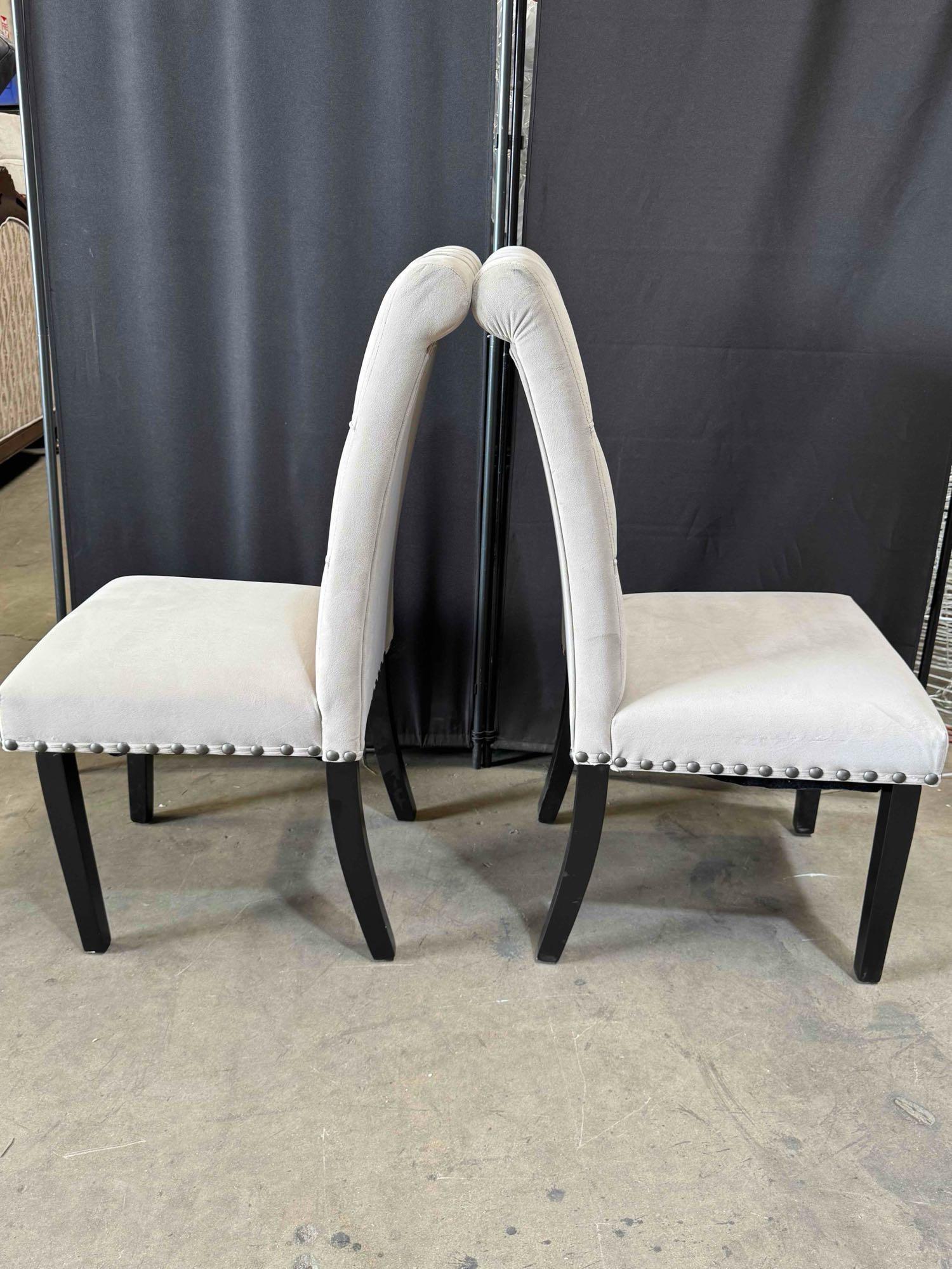 Upholstered Side Chairs with Nailhead Trim (Set of 2)