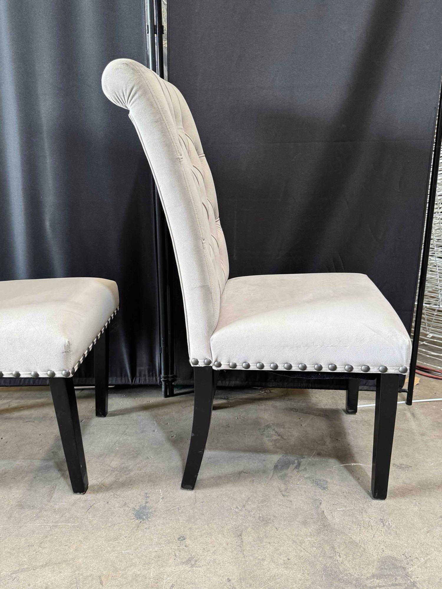Upholstered Side Chairs with Nailhead Trim (Set of 2)
