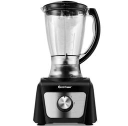 8 Cup Food Processor 500W Variable Speed Blender Chopper w/ 3 Blades