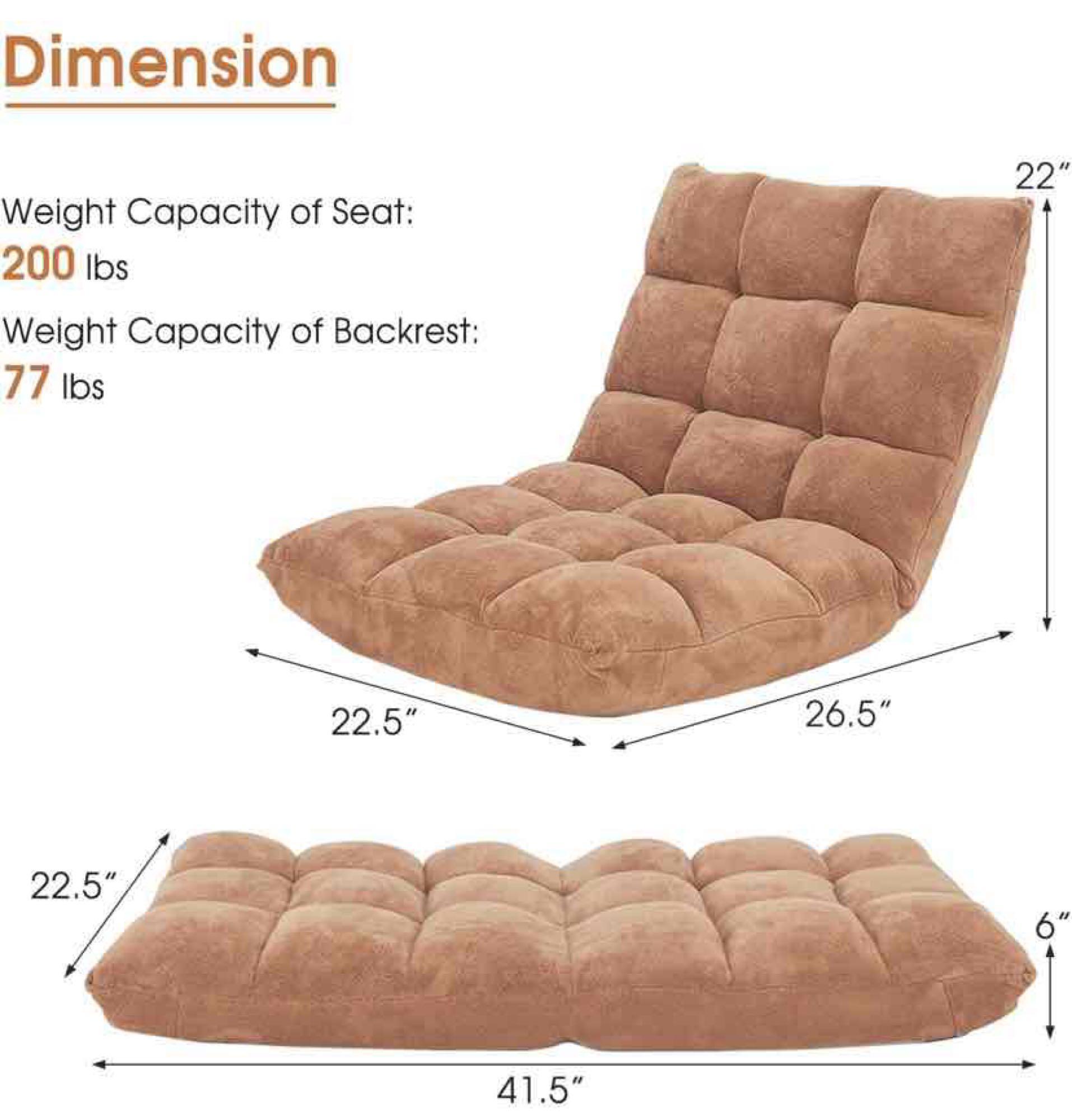 GORELAX Memory Foam Floor Chair, 14-Poistion Adjustable