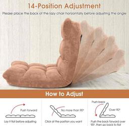 GORELAX Memory Foam Floor Chair, 14-Poistion Adjustable