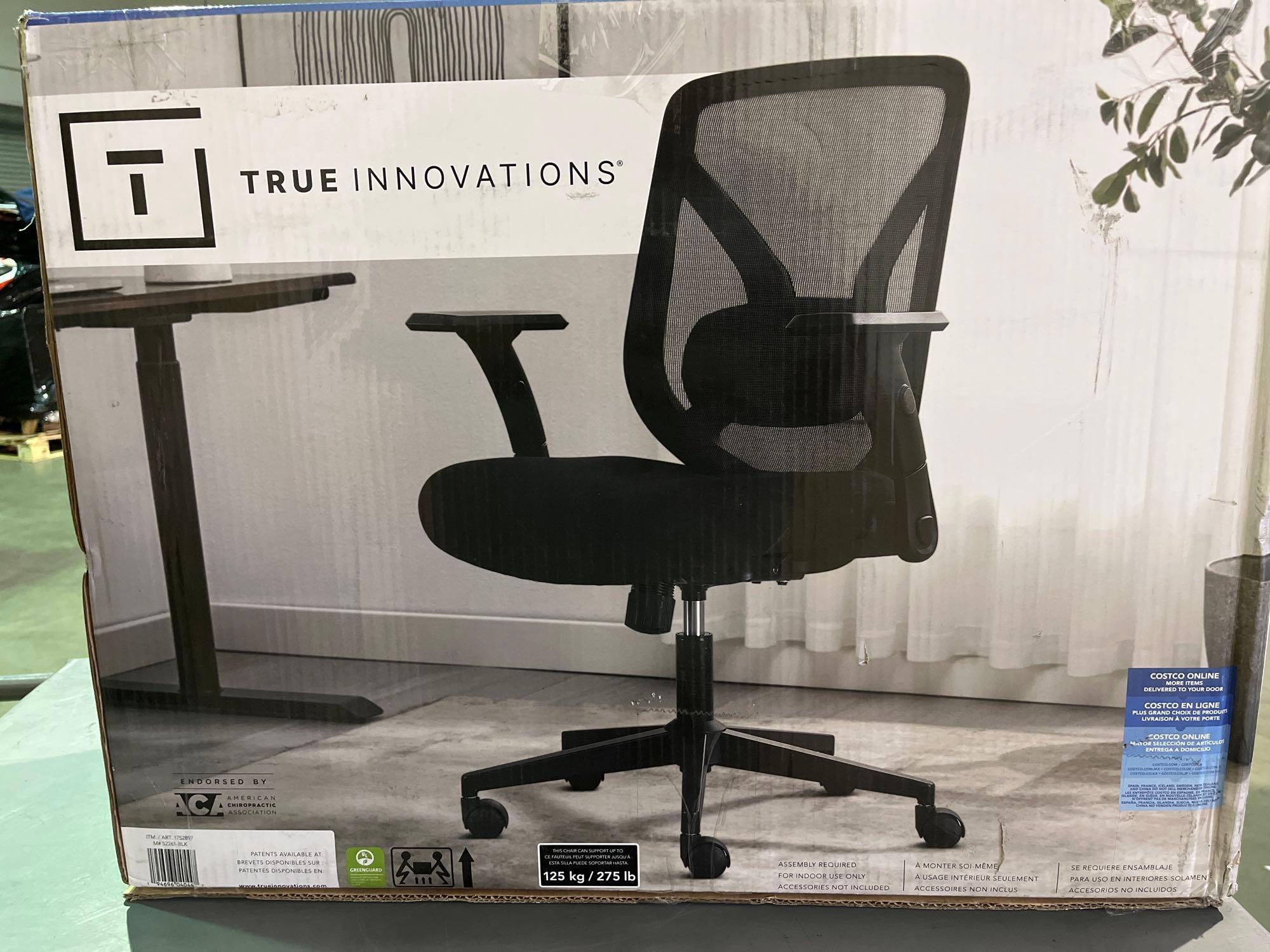 Black, true innovations, mesh chair