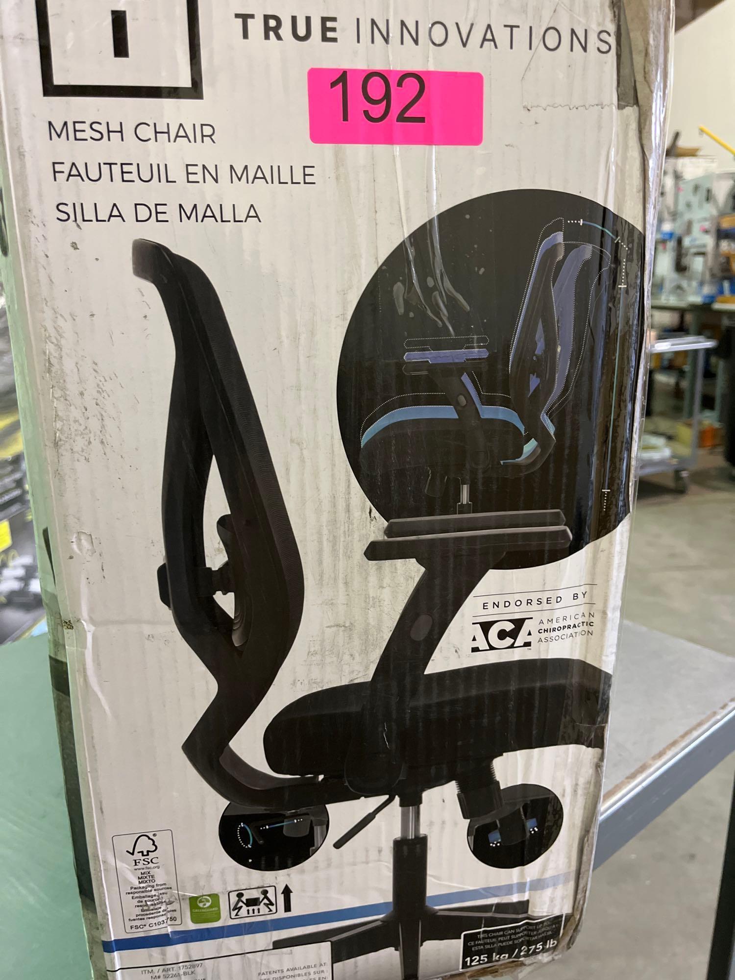 Black, true innovations, mesh chair