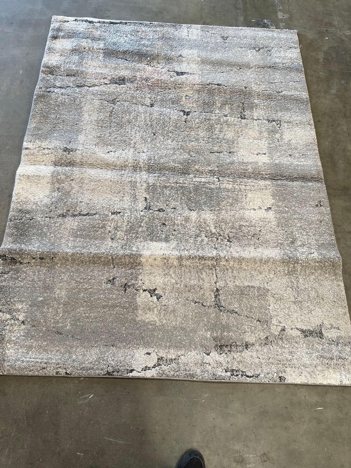Icon area rug doma gray Rug Size: 5 ft. 3 in. x 7 ft.