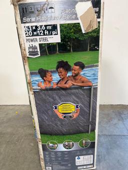 Bestway Platinum Series Power Steel 20ft x 12ft x 48in Oval Pool Set