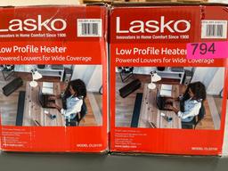 QTY 2 Lasko low profile heater